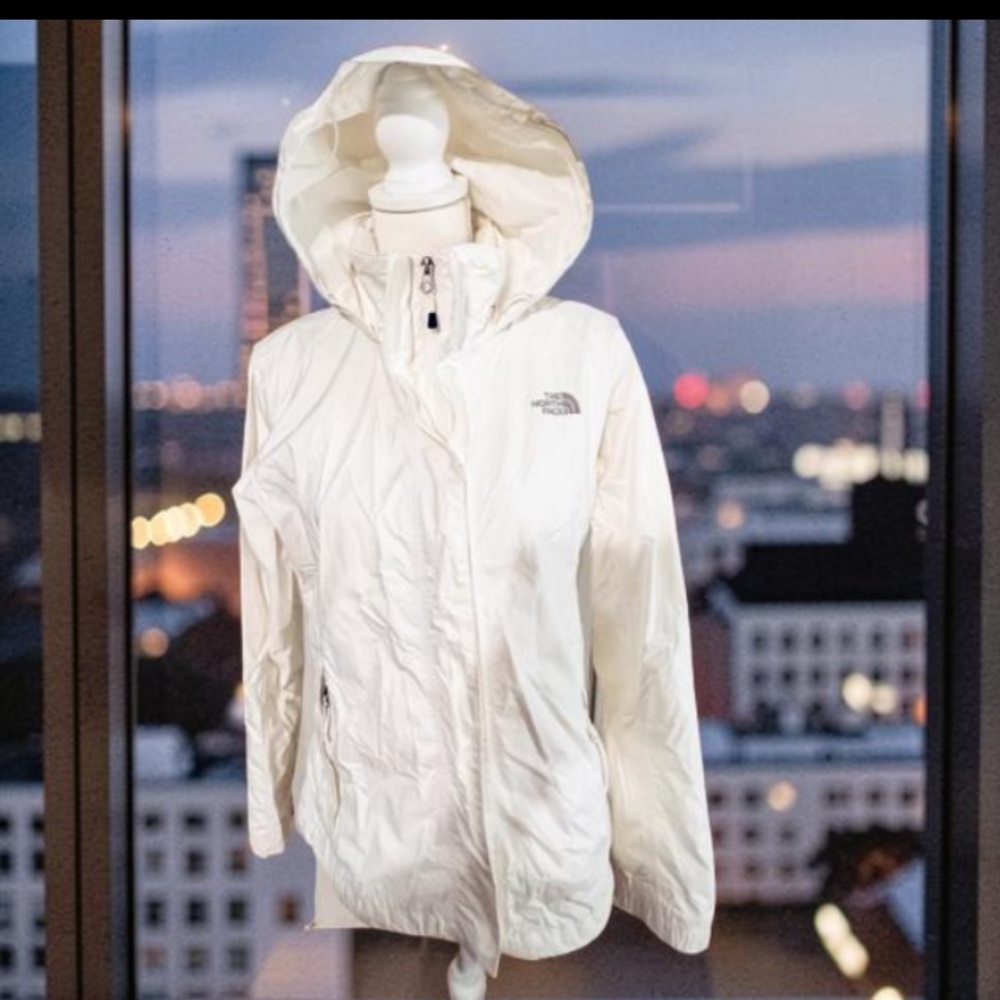 The North Face Women's Hooded Cream Jacket GUC - Picture 9 of 11